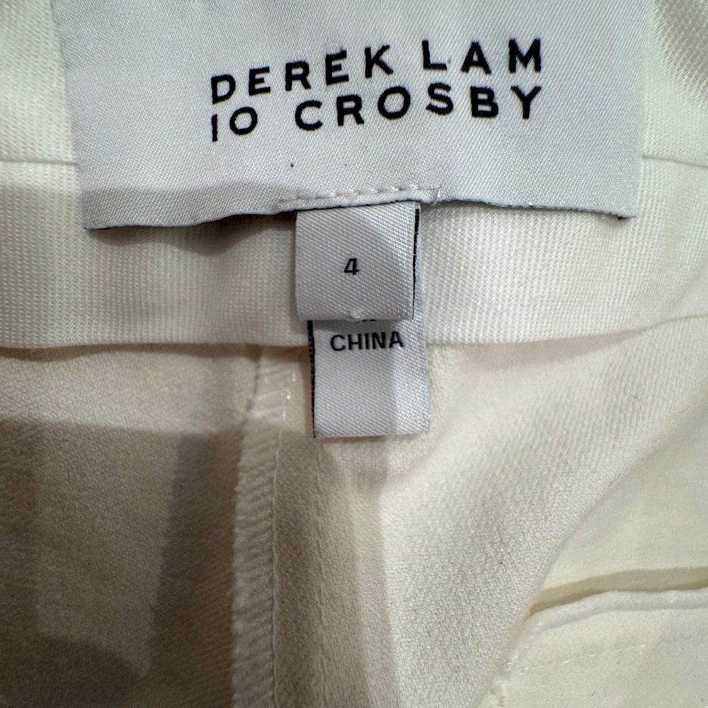 10 Crosby Derek Lam flat front cream trousers size 4 - Picture 5 of 5